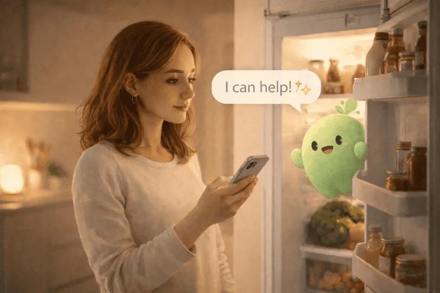 Standing at the fridge with no dinner ideas — Nuvvoo offering to help find a meal that fits your calorie goal